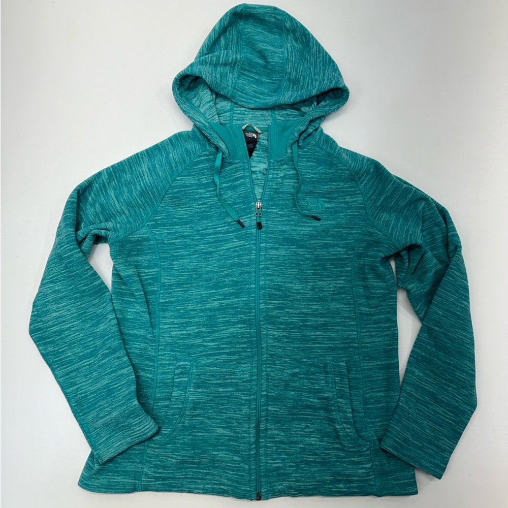 The North Face Turquoise Thermal Pro Fleece Hooded Jacket Women’s Size Large